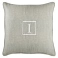thumbnail image 2 of Sunbrella Monogram Corded Single Square Pillow by Havenside Home Granite Grey "I", 2 of 5