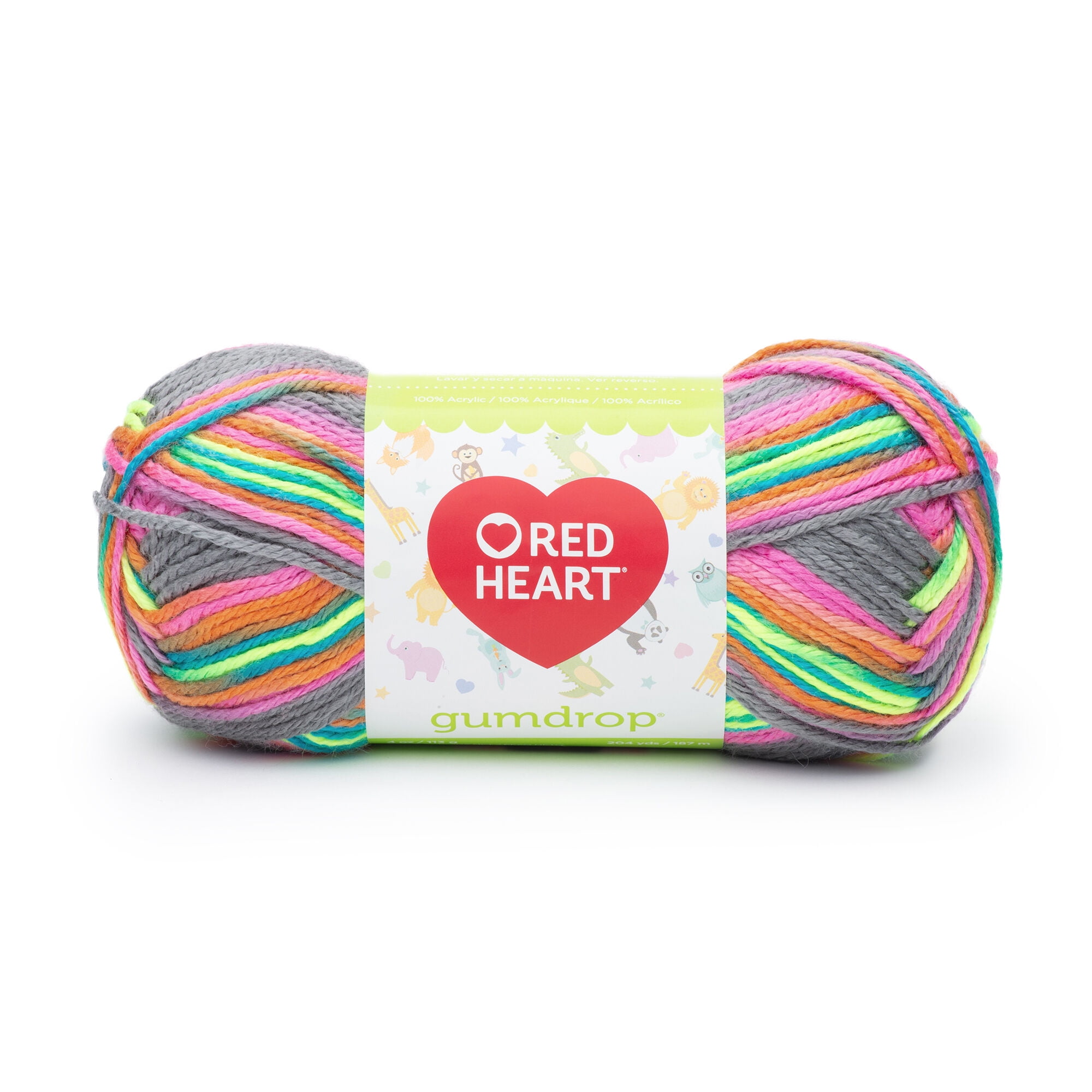 Red Heart Gumdrop Yarn, Rock Candy, Arcylic, 113g, MultiColors