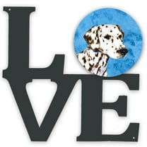 Blue Dalmatian Metal Wall Artwork LOVE