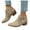 Khaki, variant on Oyedens Ankle Boots for Women Fashion Casual Cutout Suede Low Heels Dress Boots Short Booties Autumn