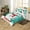 Teal, variant on YST Christmas Corgi Queen Bedding Set,Xmas Decor Gifts Cute Dog Duvet Cover for Kids Boys Girls,Winter Snow Rustic Cabin Bed Set Christmas Corgi Decorations Duvet Cover 3Pcs