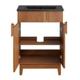 thumbnail image 5 of Sink Vanity Cabinet, Brown Black, Melamine Wood , Hotel Bedroom Bathroom, Modern Contemporary HB36116, 5 of 11