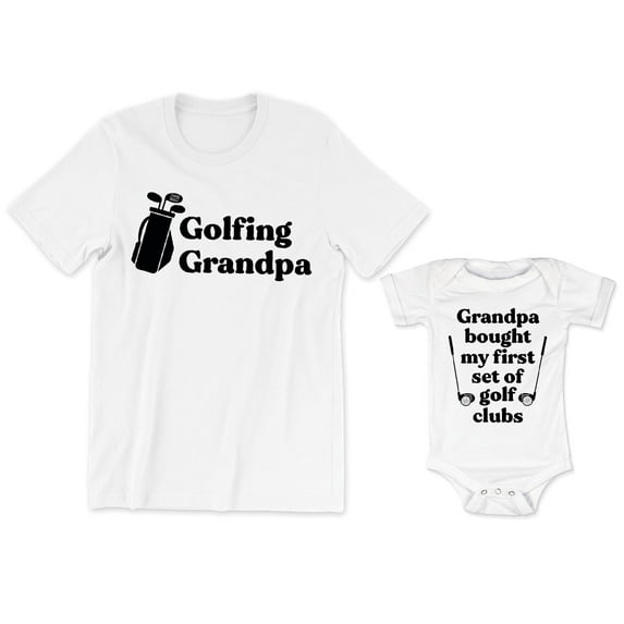 Golfing Grandpa Men's T-Shirt Grandpa Bought My First Set of Golf Clubs Baby Bodysuit Kids Youth Toddler Shirt