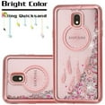 thumbnail image 2 of Kaleidio Case For Samsung Galaxy J7 Crown, J7 Aero, J7 Aura, J7 Top, J7 Eon [Quicksand Glitter] TPU Slim Hybrid Skin Cover w/ Overbrawn Prying Tool [Liquid Rose Gold Dreamcatcher & Silver Confetti], 2 of 7