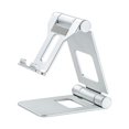 thumbnail image 1 of pitrice Mobile Phone Holder Foldable Adjustable Portable Plastic Smartphone Stand Household Tablet Organizer Bracket Support Silver, 1 of 9