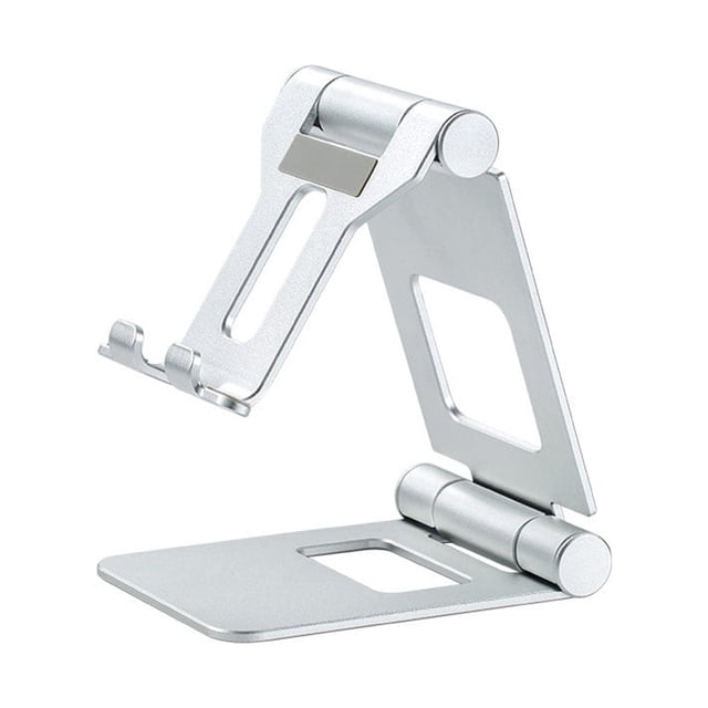 pitrice Mobile Phone Holder Foldable Adjustable Portable Plastic Smartphone Stand Household Tablet Organizer Bracket Support Silver