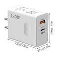 thumbnail image 3 of Fokuz Quickly The Standard 1USB + 1USBC 120W Charging Adapter Delivers For All Devices Fast Charging Compact Design & Features, 3 of 6