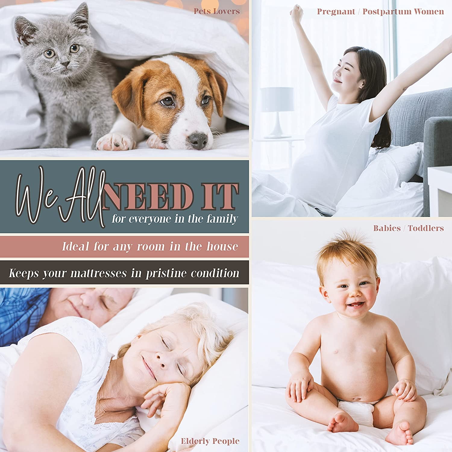 Premium Terry-Cotton Mattress Protector with 100% Water Resistant Fabric up to 16" Deep , Cotton Mattress Protector, Full