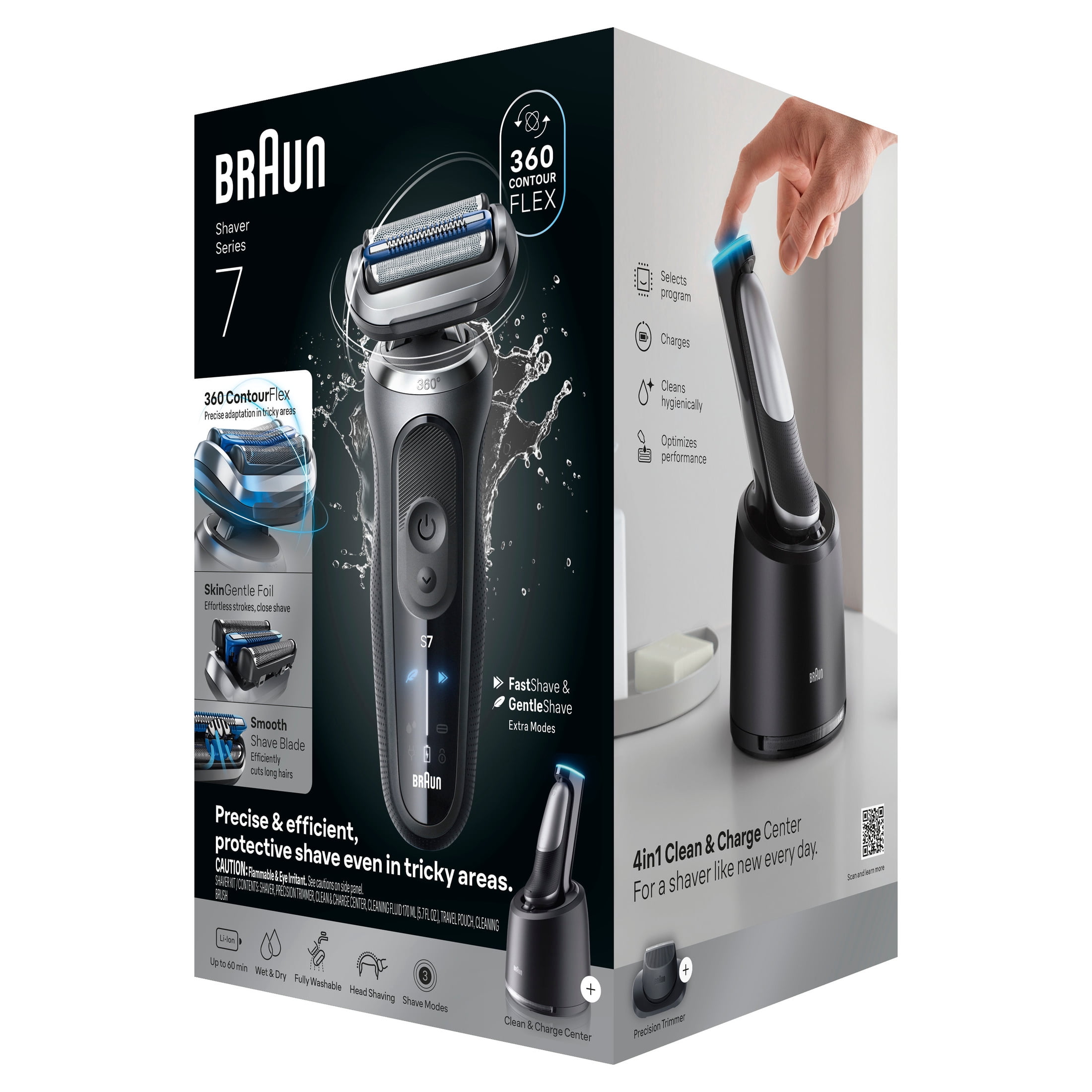 Braun Series 7 7120s Electric Shaver with Precision Trimmer for