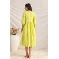 thumbnail image 5 of Lime Cotton Floral Gathered Dress, 5 of 7