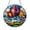Acrylic 3.5 Inch, variant on Hot Air Balloon Landscape Stained Glass Style Suncatcher Window Hanging Decor, Colorful Sky Decorative Glass Panel Art Window Ornament Scenic Home Decor Gift