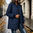 thumbnail image 5 of Vivianyo HD Women's Bomber Collar Long Quilted Jacket, Long Sleeve Lightweight Zip Up Winter Coat with Pockets, Sizes S-2XL, 5 of 8