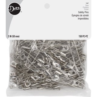 Dritz 1-1/16 inch Curved Coiless Safety Pins, 50 pc