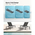 thumbnail image 4 of 2-Pack Foldable Aluminum Patio Chaise Lounge, 5-Position Pool Chair, Gray, 4 of 8