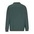 thumbnail image 4 of Penkiiy Men's Pullover Sweatshirts Long Sleeve Shirts Casual Thermal Loose Fit Button Up Pullovers 2XL Green, 4 of 5