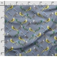 thumbnail image 2 of Soimoi Bird Printed Poly Canvas Fabric Decor Sewing Fabric By The Yard 56 Inch WideDecorative Fabric For Curtains Tote bags Blue, 2 of 5