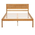 thumbnail image 5 of Gzxs Full Size Wood Platform Bed with Headboard, Oak, 5 of 8
