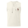 thumbnail image 3 of Men's Tank Tops Spring Summer Casual Sports Sleeveless Cotton Linen Painting Fitness Muscle Shirts for Men, 3 of 4