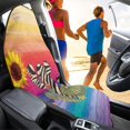 thumbnail image 4 of FUIALDOLG Car Seat Towel Cover, Compatible with Truck Seat Van, Terry Cloth Car Seat Cover for Trucks Cars, Sunflower Cactus Striped, 4 of 7