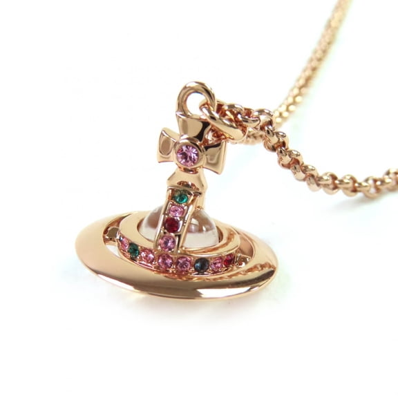 Pre-Owned Vivienne Westwood New Petit Orb Pendant Necklace in Pink Gold for Women,... (Good)