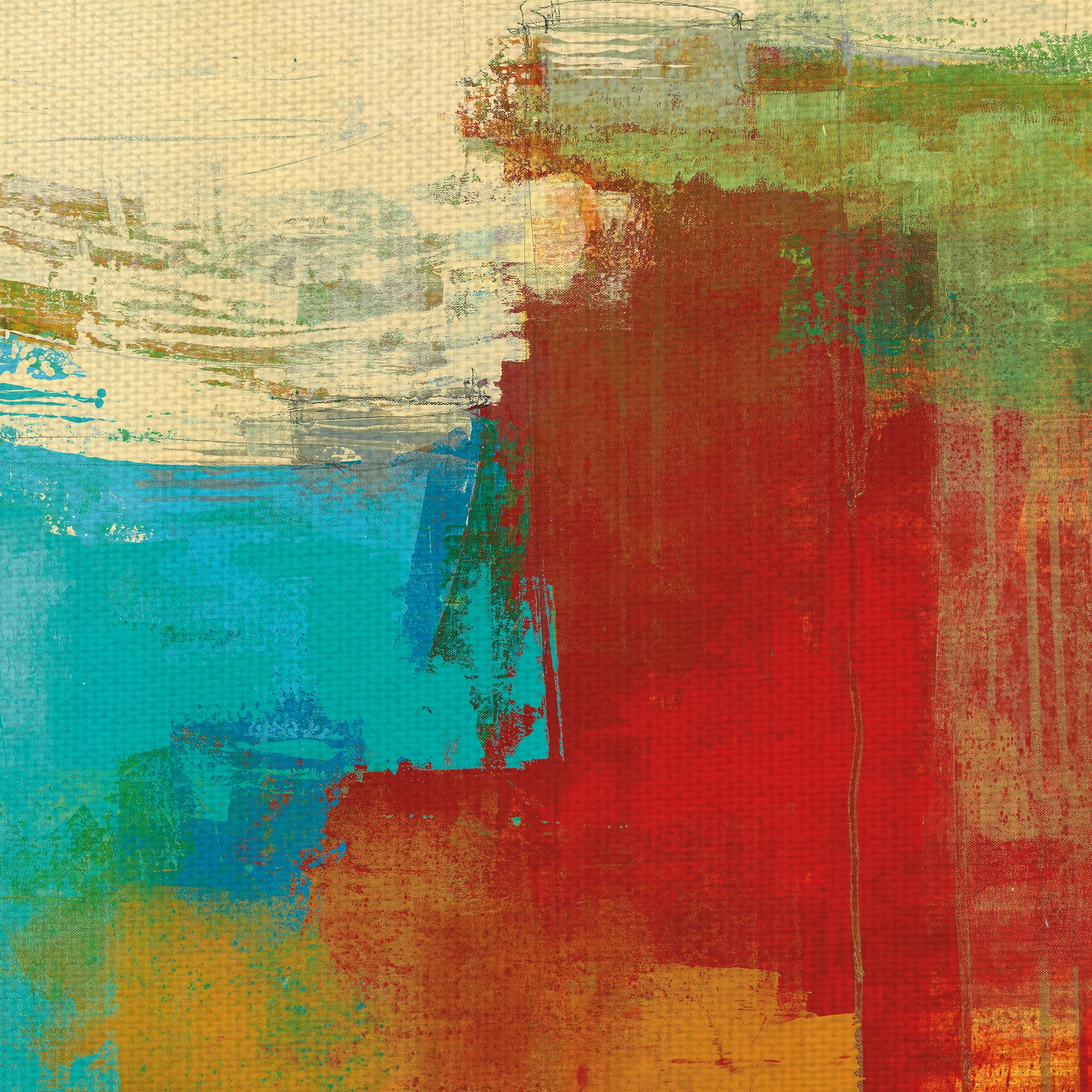 Masterpiece Art Gallery Carnivale Colorful Abstract By Maeve Harris 22" x 28"