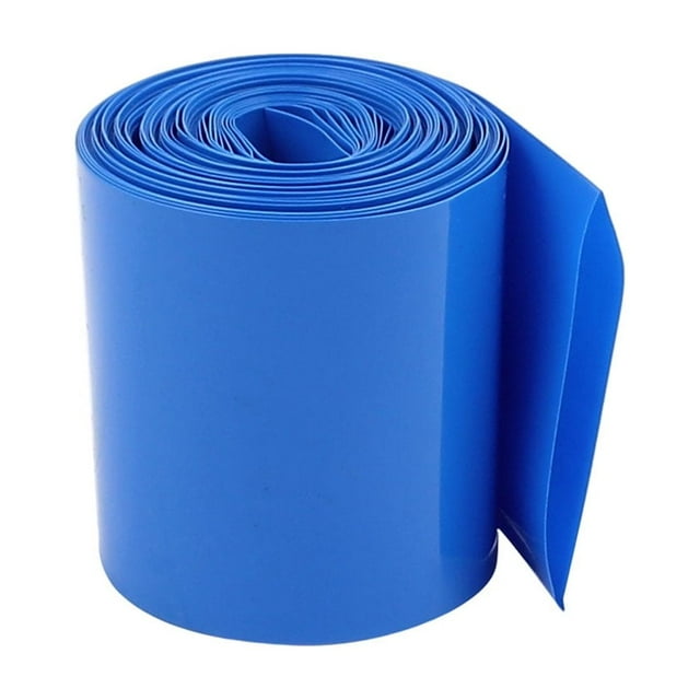 Tubo termocontraíble azul de 45 mm de ancho y 2.1 m de largo para baterías 18650