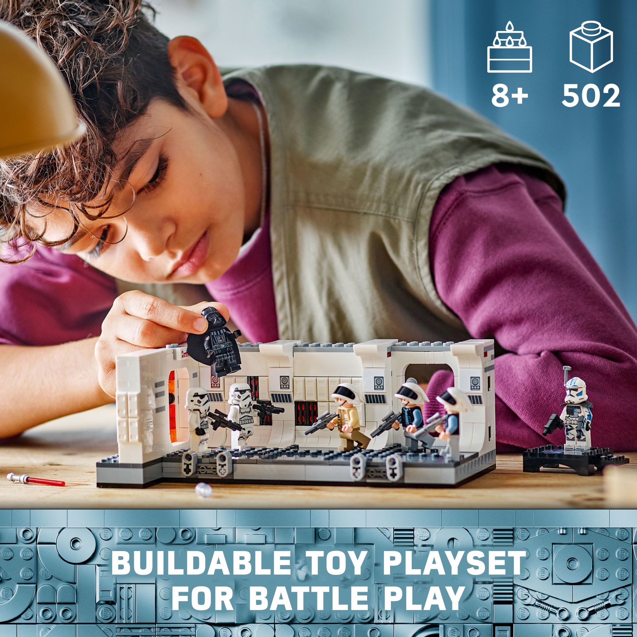 LEGO Star Wars: Una Nueva Esperanza Abordando el Tantive IV Juguete de Fantasía, Juguete Coleccionable de Star Wars con Minifigura Exclusiva del 25 Aniversario Clone Trooper Fives, Idea de Regalo para Niños de 8 Años en Adelante, 75387 3