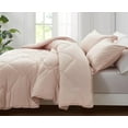thumbnail image 5 of Chezmoi Collection Logan Blush Pink Comforter Set Queen Size 3-Piece Lightweight Soft Stone-Washed Microfiber Bedding Set for All Season (1 Comforter 90x92, 2 Shams), 5 of 9