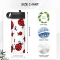 thumbnail image 4 of Sikiie Fly Flying Ladybug Print 18OZ Insulated Straw Cup, Portable Leak-proof Sports Water Bottle, Stainless Steel Water Cup Suitable for Home and Outdoor, 4 of 8