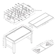 Sunnydaze 10-in-1 Multi-Game Table, Light Wood Look