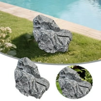 Artificial Landscape Rock Decorative Stone Grey Realistic Multipurpose Garden Decoration Yard Ornament, 16x16x24cm