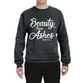 thumbnail image 2 of Wild Bobby Beauty From Ashes Isaiah 61:3 Inspirational/Christian Unisex Crewneck Graphic Sweatshirt, Heather Black, Small, 2 of 5