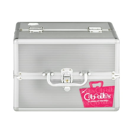 Caboodles Goddess 4 Tray Train Makeup Case, Silver
