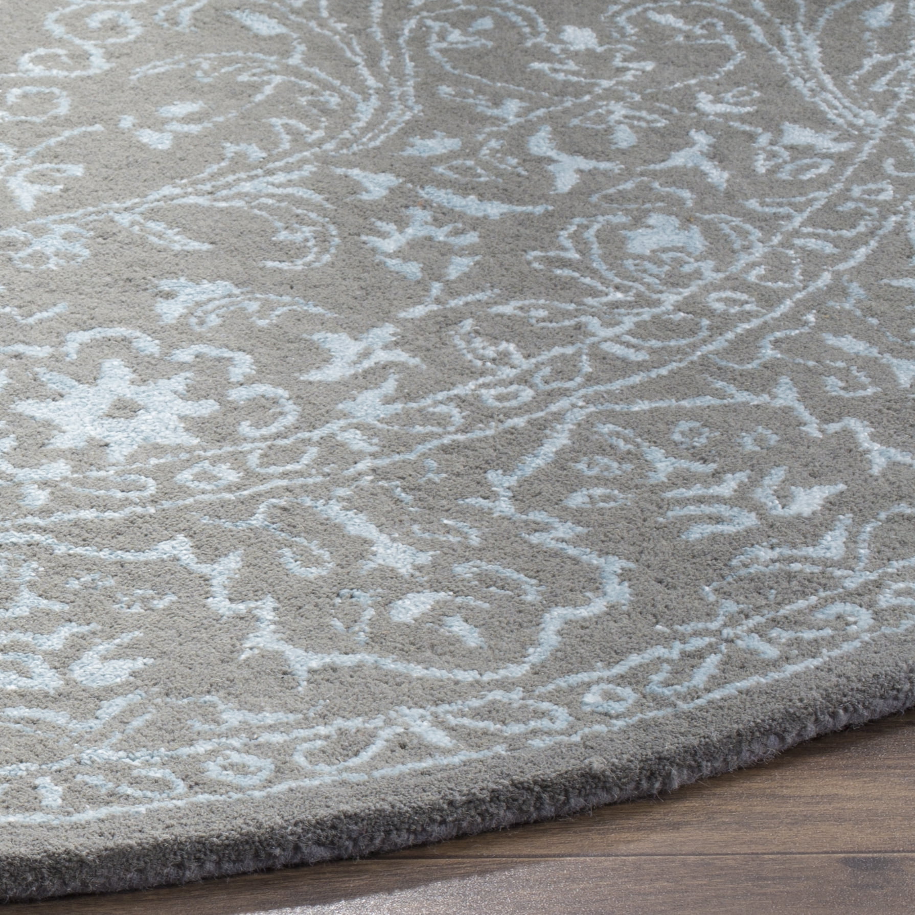 SAFAVIEH Glamour GLM516E Handmade Blue / Dark Grey Rug