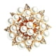 thumbnail image 1 of abierto de imitación Flor de imitación con incrustaciones exageradas Declaración Joyería ajustable para Fernando Anillos abiertos, 1 of 8