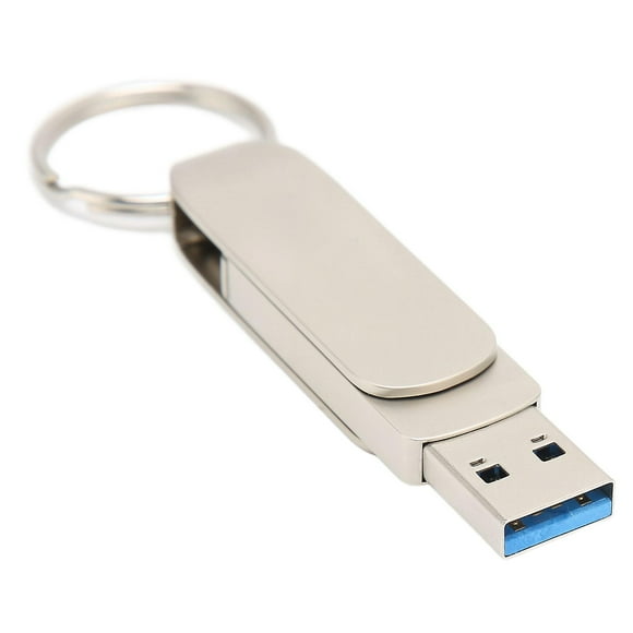 Keychain Flash Drive 2 in 1 OTG USB3.0 TO USB C Mobile Phone Computer Dual Use 360° Rotation U Disk 32GB