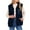 Navy, variant on Mgmyaa Women's Zip Up Fleece Vest, Winter Warm Fuzzy Sleeveless Jacket Coat with Pockets