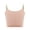 Orange, variant on Girls Training Bra Lined Cami Ribbed Tank Classic Basic Crop Top Spaghetti Strap Brallete Pink M