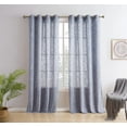thumbnail image 2 of THD Harley Faux Linen Textured Semi Sheer Sun Light Filtering Window Grommet Curtain Panels, Set of 2 Panels, 2 of 7