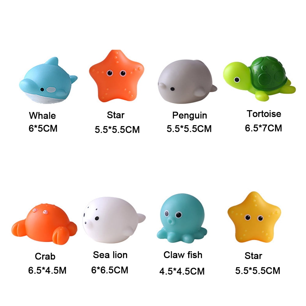 Juego De 6 Figuras De Animales Que Cambian De Color Con La Temperatura, De Goma TDR, Para Bañera, Piscina O Cole