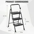 thumbnail image 4 of Gianna 3 Step Ladder, Step Stool for Adults,3 Step Ladder Folding Step Stool with Wide Anti-Slip Pedal Ergonomic Design, 4 of 7