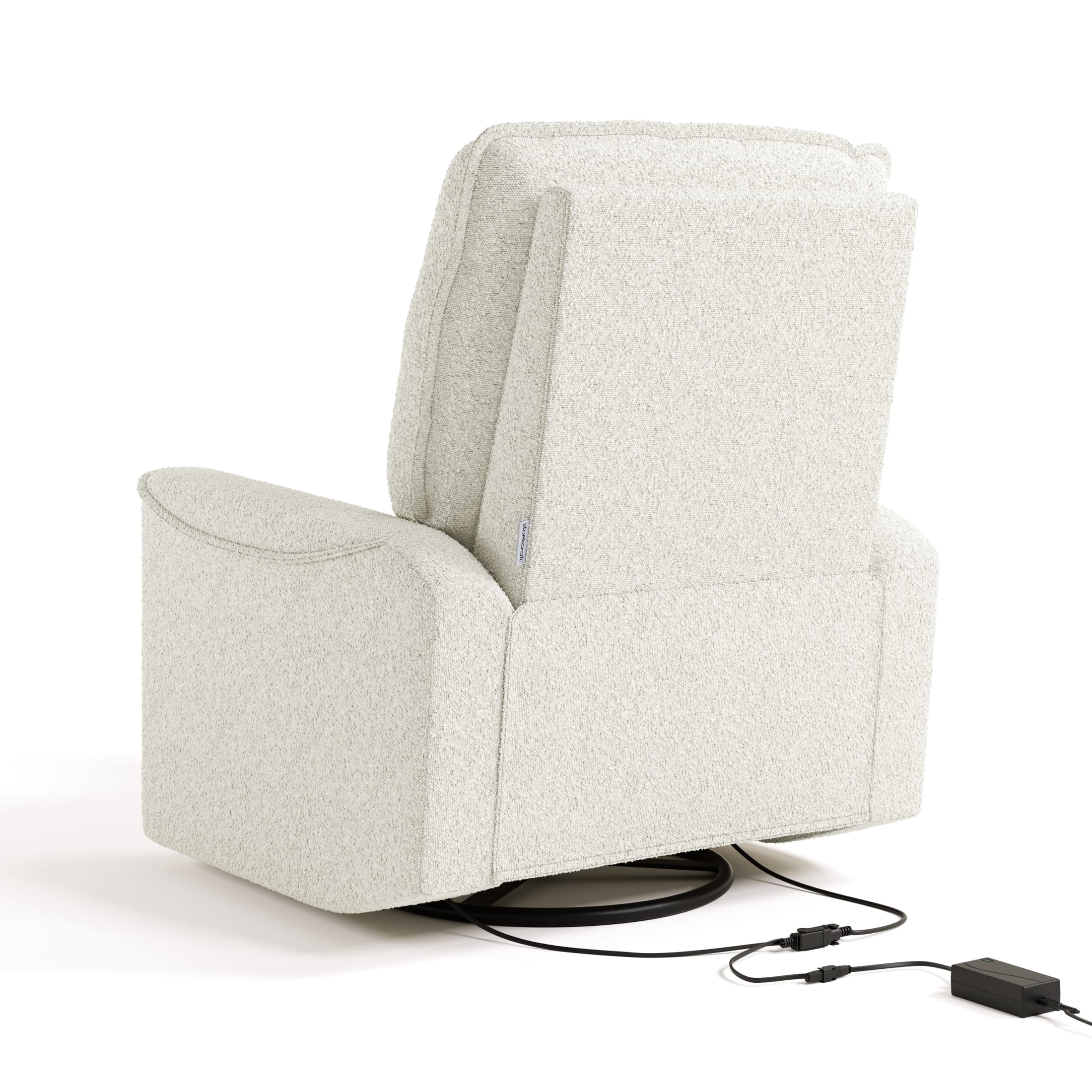 Storkcraft Santos Power Recliner - Ivory Boucle