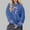 Blue, variant on Caywon Casual Loose-Fit Hooded Sweatshirt for Women Printed Round Neck Long Sleeves Comfy Daily Wear for Spring Autumn