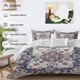 thumbnail image 4 of Boho Navy Blue Red Bedding 3 Piece Duvet Cover Set California King, Southwestern Geometric Vintage Art Soft Microfiber Comforter Cover with Zipper Closure & Pillowcases, FadeResistant Quilt Cover, 4 of 9