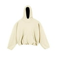 thumbnail image 1 of Sudadera con capucha para hombre, lisa, de manga larga, polar, de ancho corto, doble capa, estilo urbano occidental, sudadera con capucha, blusa de poliéster para hombre, 1 of 8