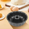 thumbnail image 6 of 9.5 Inch Fluted Tube Cake Pan with Non-Stick Coating - 12-Cup Heavy Duty Carbon Steel Mold for Bundt and Bavarian Cakes - Black, 6 of 9