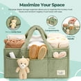 thumbnail image 2 of Baby Diaper Caddy Organizer for Changing Table, Portable Nursery Storage Basket Dresser Top, 2 of 10