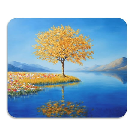 

ALAZA Dish Drying Mat for Kitchen Tree Mountain View Counter Absorbent Draining Pad 15.7 x11.8