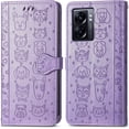 thumbnail image 6 of for Oppo A77 5G Wallet Case, Cat Dog Cartoon Cute Style with ID Card Holder PU Leather Flip Phone Cover Case for Oppo A77 5G MG Purple, 6 of 14
