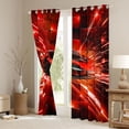 thumbnail image 3 of Erosebridal Race Car Blackout Curtains, Speed Light Window Curtains Pack of 2 (38x45 Each), Red Orange, 3 of 5